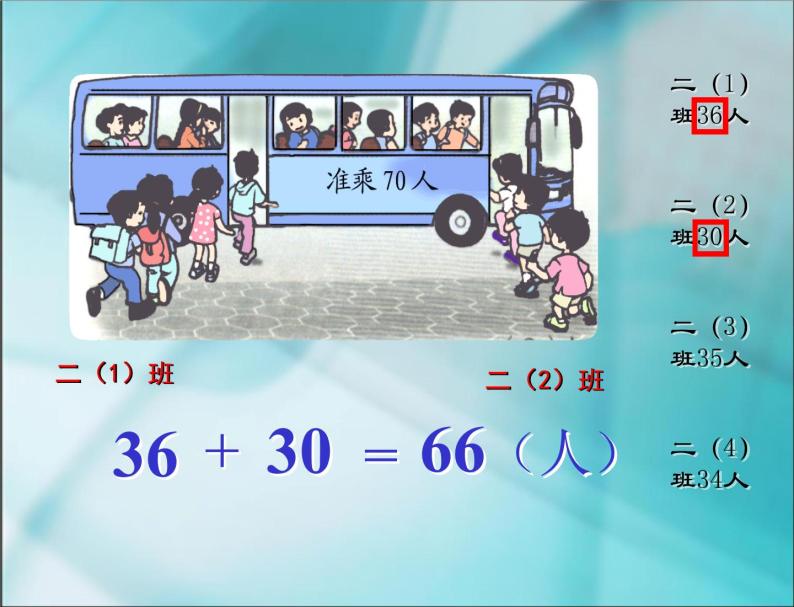 人教版二年级数学上册 2.1《加法》 课件04