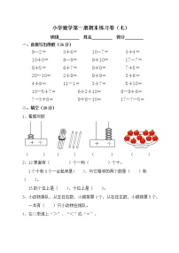 小学数学第一册期末练习卷