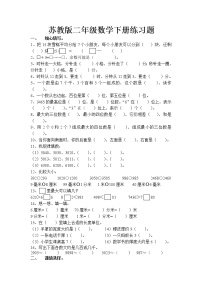 苏教版二年级数学下册练习题