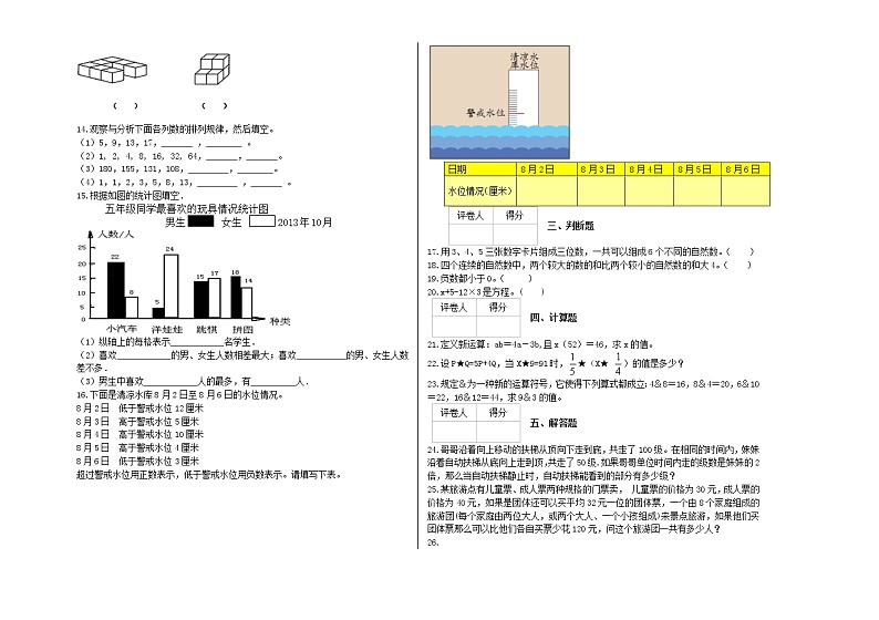 【名师推荐】2021年五年级数学下册期末模拟卷（52）--沪教版(含解析）第2页