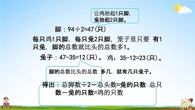 西师大版六年级数学下册《总复习1-20 鸡兔同笼》教学课件PPT06