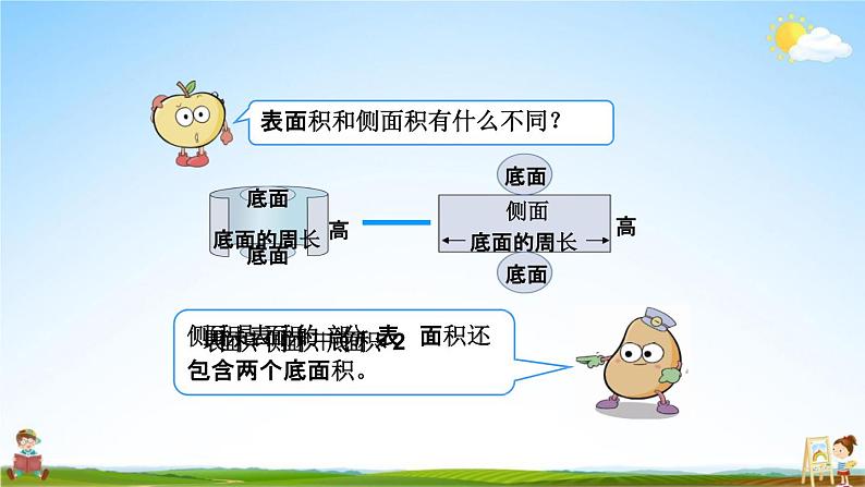 西师大版六年级数学下册《2-2 圆柱的表面积》教学课件PPT05