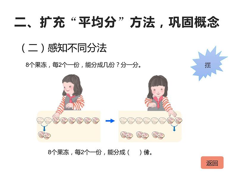 二年级数学下册课件-2.1.1 平均分成几份的方法94-人教版（18张PPT)08