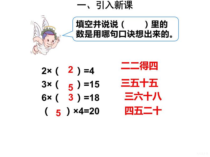 二年级数学下册课件-2.2 用2-6的乘法口诀求商5-人教版（15张PPT)第3页