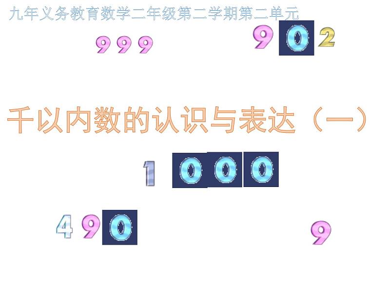 二年级下册数学课件-2.1  千以内数的认识与表达  ▏沪教版（共28张PPT）第1页