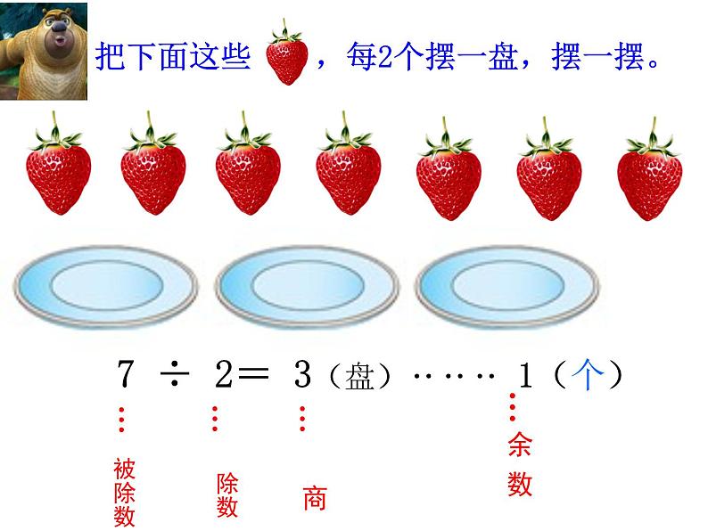 二年级下册数学课件-2.1 有余数的除法｜冀教版  （15张PPT)第6页