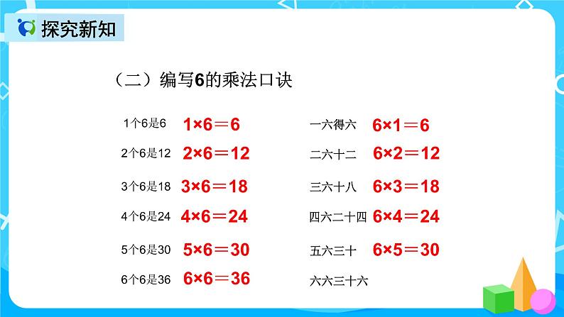 人教版数学二年级上册第四单元第九课时《6的乘法口诀练习》课件第7页