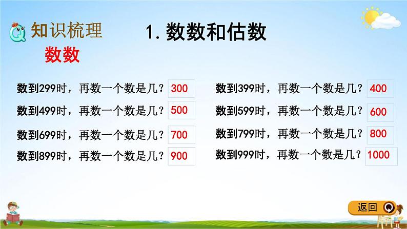 冀教版二年级数学下册《整理与评价1  1000以内数的认识》教学课件PPT第3页