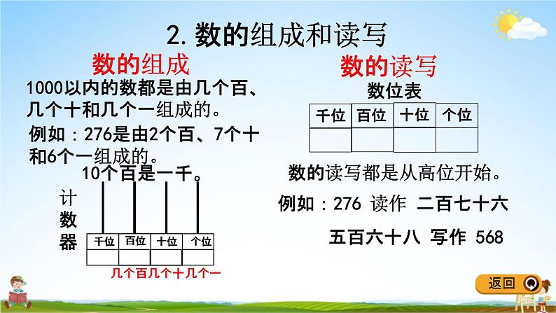 冀教版二年级数学下册《整理与评价1  1000以内数的认识》教学课件PPT第6页