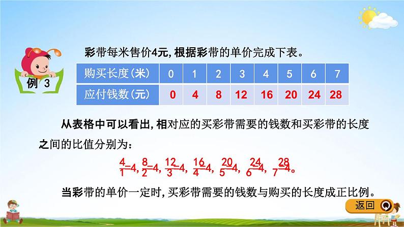 冀教版六年级数学下册《3-2 画图表示正比例的量》教学课件PPT第4页