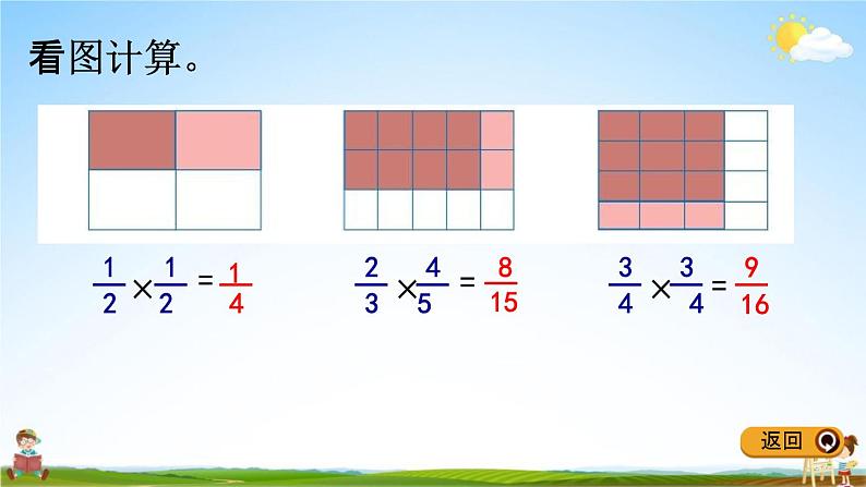 冀教版五年级数学下册《4-3 分数乘分数》教学课件PPT08