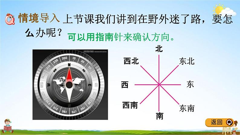 冀教版三年级数学下册《3-2 认识东北、西北、东南、西南》教学课件PPT第2页