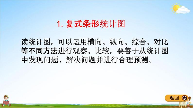 冀教版四年级数学下册《整理与评价5 复式条形统计图、探索乐园》教学课件PPT第4页