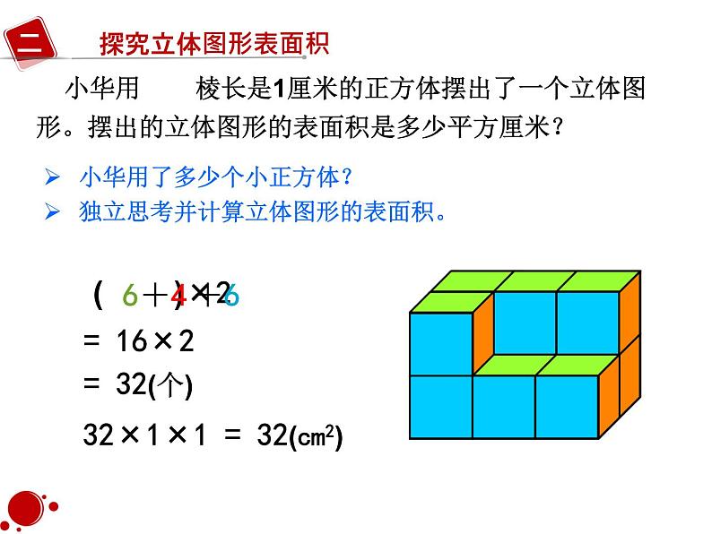 五年级下册数学课件－6.1露在外面的面 ｜北京版03