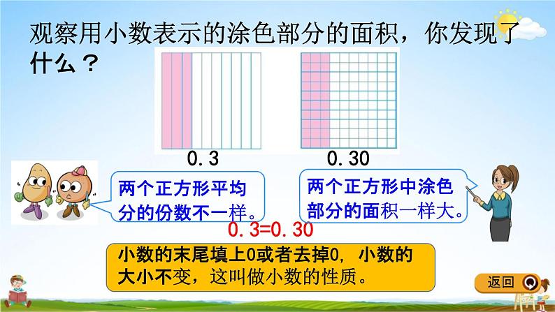 冀教版四年级数学下册《6-3 小数的性质》教学课件PPT05