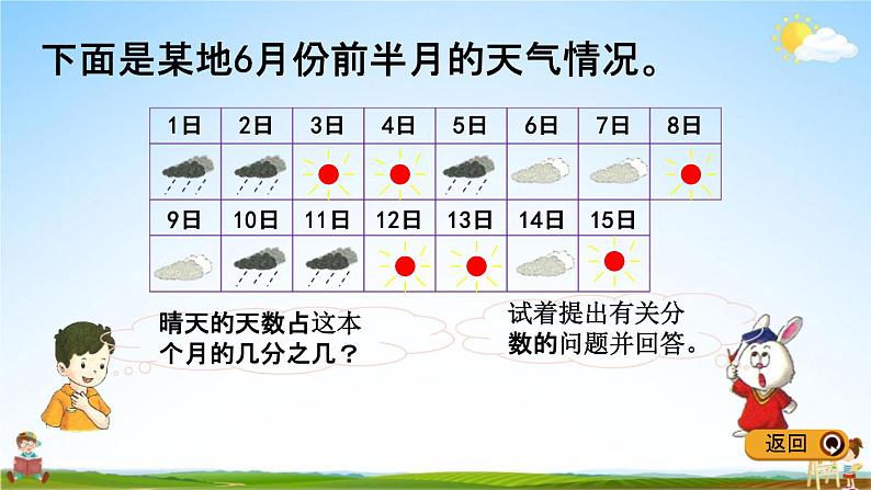 冀教版四年级数学下册《5-3 用分数表示整体的一部分》教学课件PPT第4页