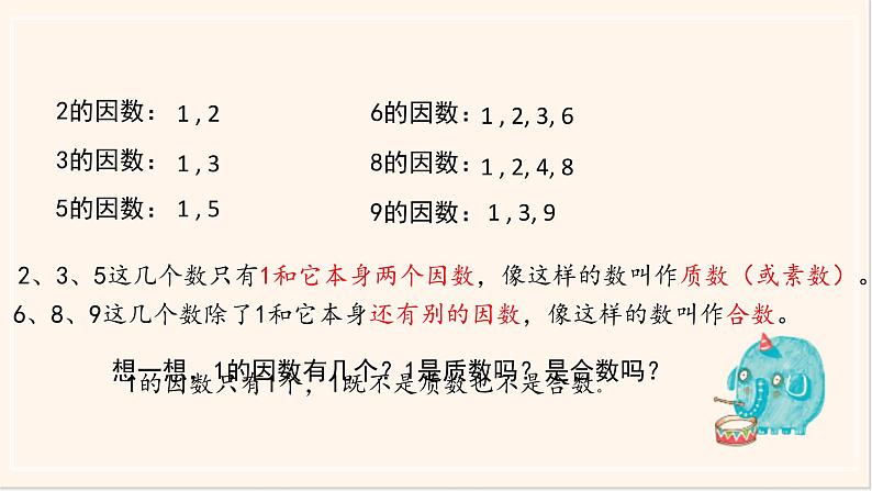 苏教版五年级下册《质数和合数+质因数和分解质因数》PPT第3页