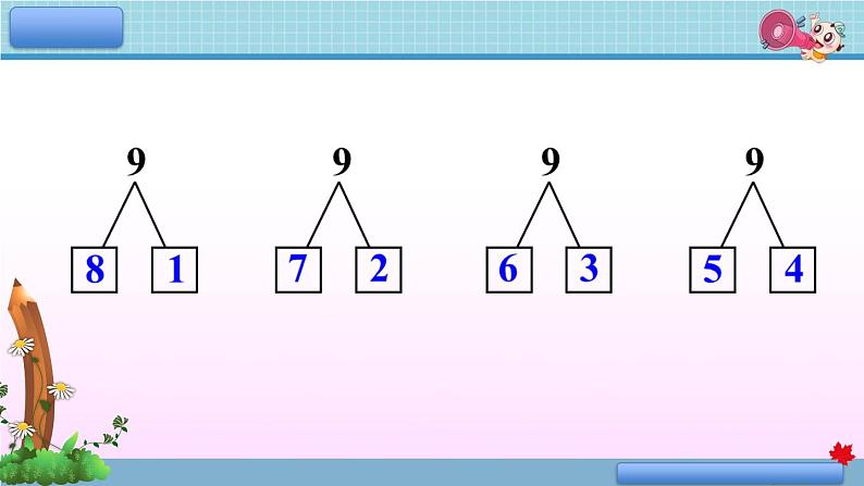 小学数学 人教2011课标版 一年级上册 8和9的组成  课件07