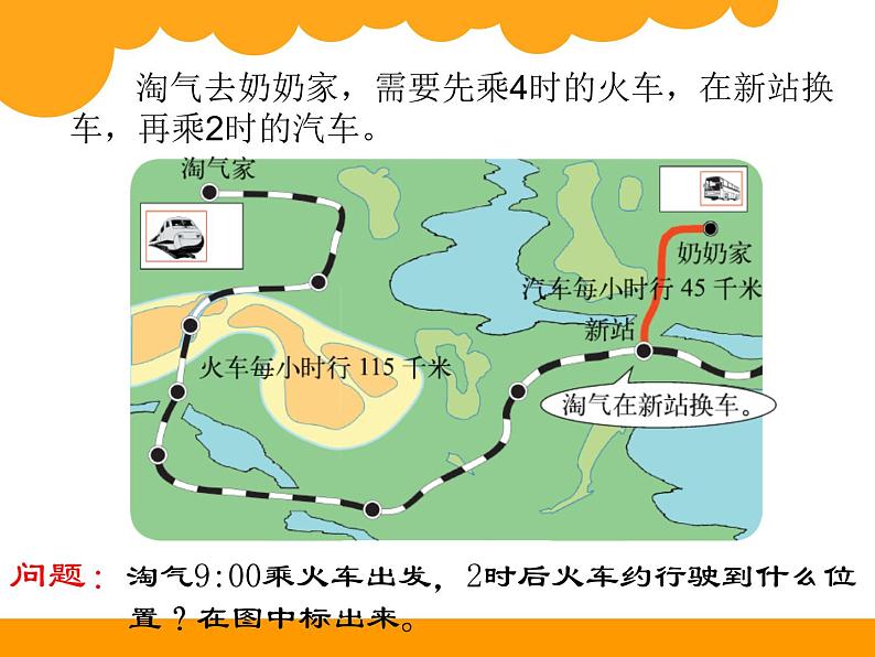 小学数学 北师大课标版 三年级上册《去奶奶家》 课件第3页