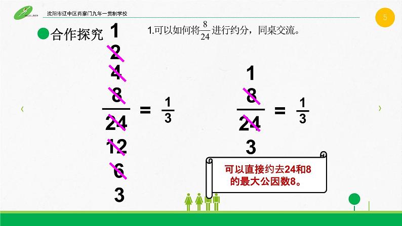 小学数学 北师大课标版 五年级上册 约分 约分课件   课件06