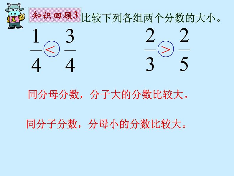 小学数学 北师大课标版 五年级上册 分数的大小 课件第5页