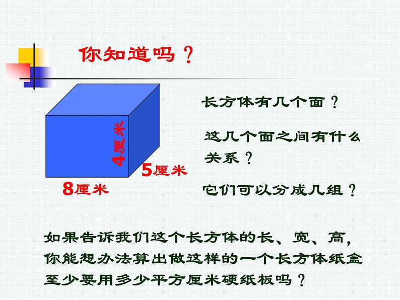 3.2长方体和正方体的表面积 课件第5页