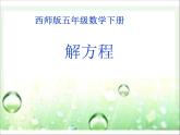 西師大版小學(xué)數(shù)學(xué)五下 5.4解方程 課件