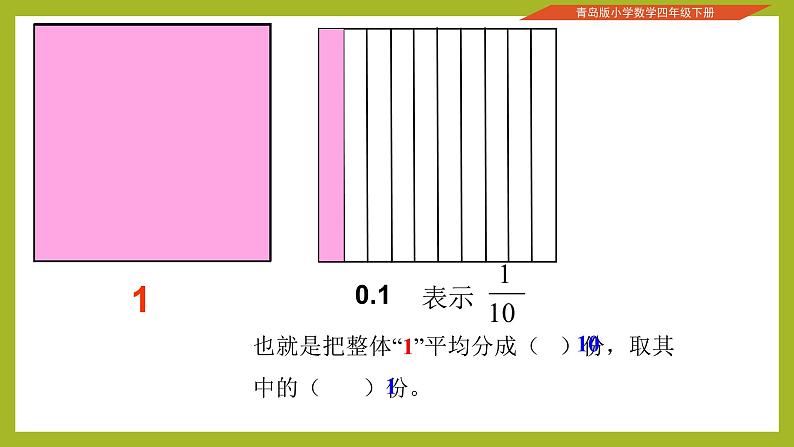 青岛版四下数学  5.1小数的意义 课件04