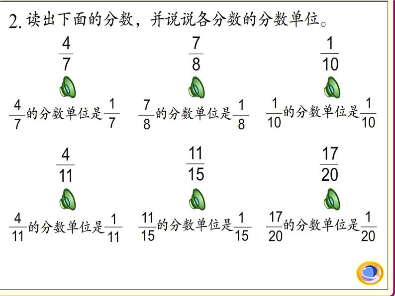 苏教版五下数学 4.4分数的意义练习 课件第8页