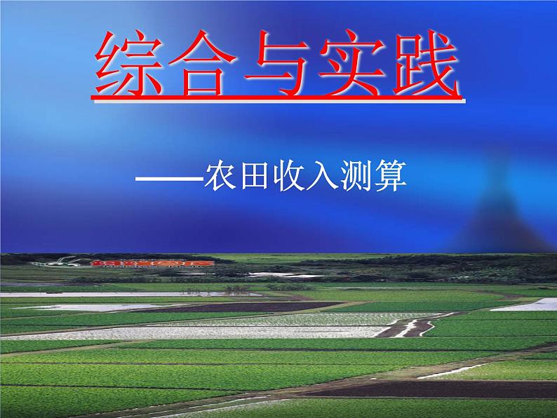 小学数学西师大版六年级下 4.4综合与实践 农田收入测算 课件第1页