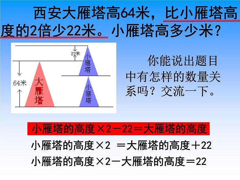 1.7列两步计算方程解决实际问题练习 课件04