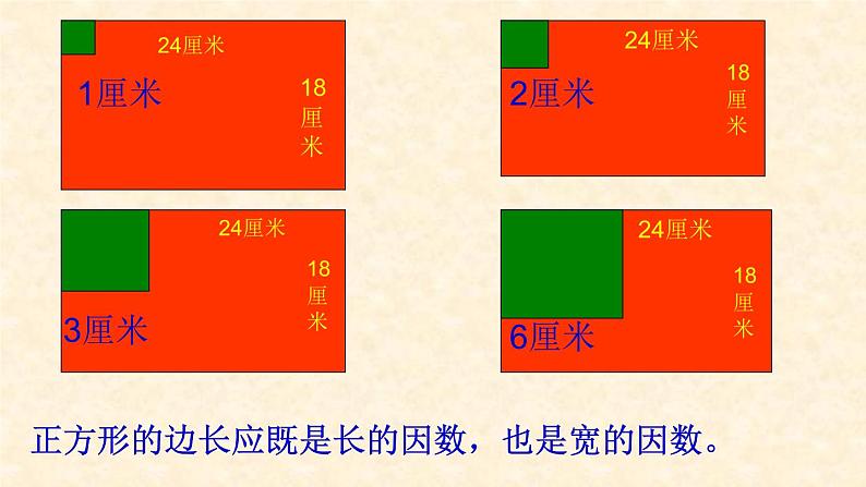 小学数学青岛版五四制四年级下册 7.1公因数和最大公因数 课件第8页