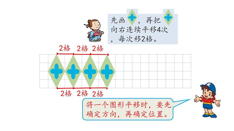 小学数学青岛版五四制四年级下册 6.2图形的平移与旋转 课件04