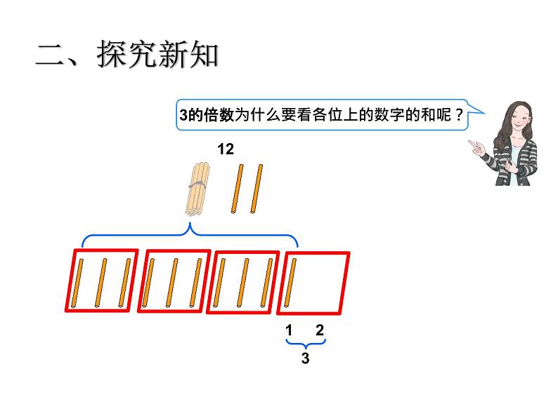 小学数学青岛版五四制四年级下册 3.2.2  3的倍数的特征 课件第6页