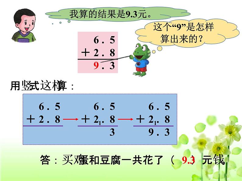 冀教版小学数学三下 6.2.2进位加法、退位减法 课件第3页