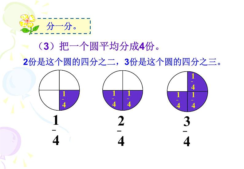 冀教版小学数学三下 8.1.2认识几分之几 课件第7页