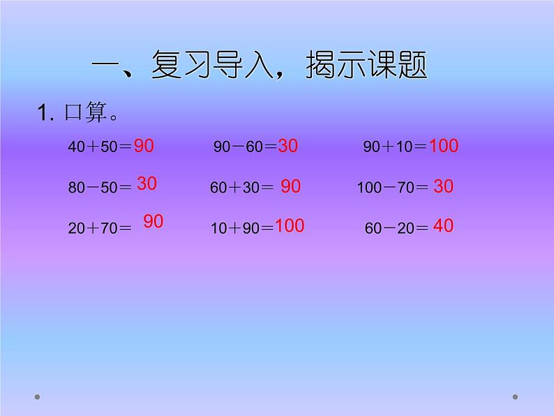 7.3整百 整千数加减法 课件第1页