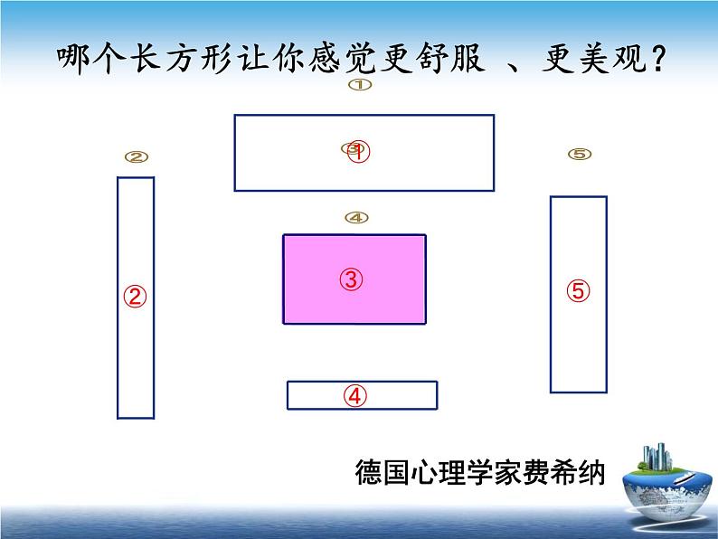 小学数学 青岛课标版 六年级上册 黄金比之美 美的奥秘 课件06