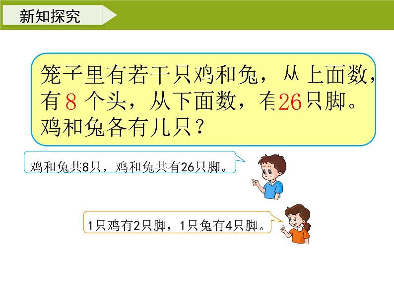 小学数学 北京课标版 五年级上册 鸡兔同笼问题   课件第3页