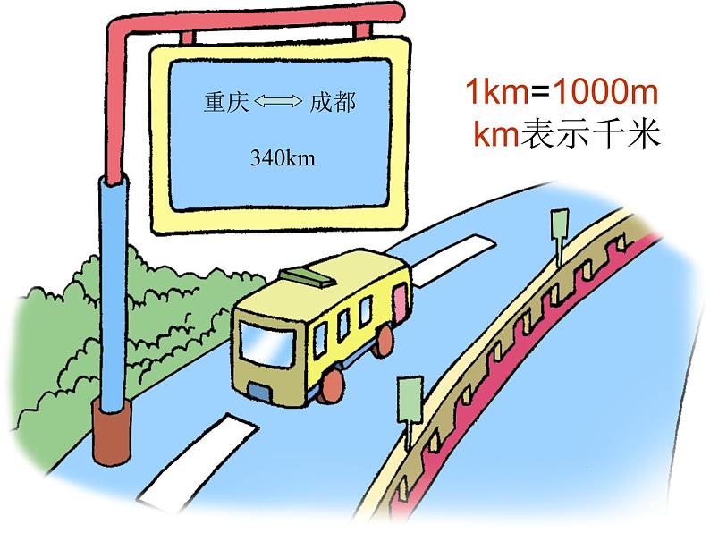 西师大版小学数学二下 2.1千米的认识 课件08