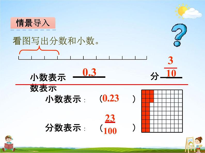 冀教版四年级数学下册《6-4 小数和分数的互化》课堂教学课件PPT第3页