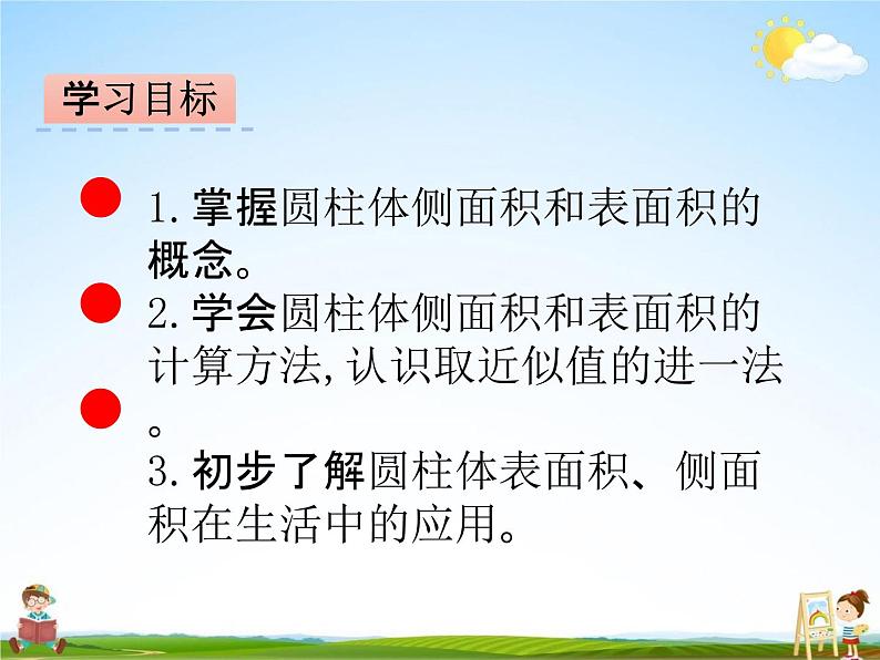 冀教版六年级数学下册《4-1 圆柱的表面积》课堂教学课件PPT第2页