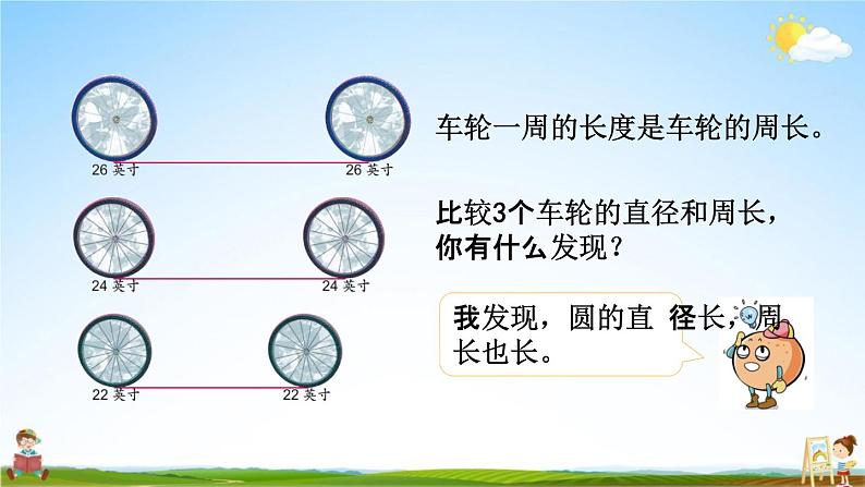 苏教版五年级数学下册《6-4 圆的周长（1）》课堂教学课件第4页