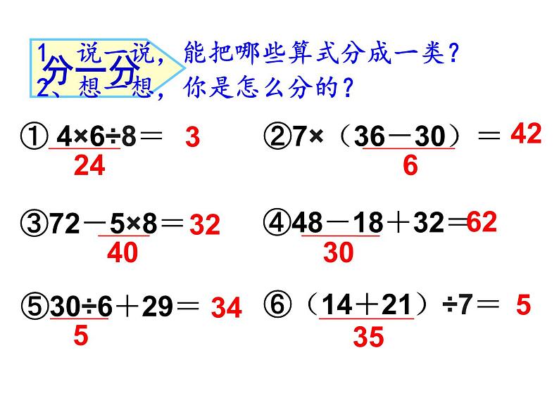 最新小学数学人教版二年级下册 第二单元下册 混合运算 整理和复习 精品课件第3页