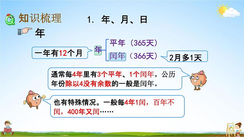 苏教版三年级数学下册《10-2 年月日、24记时法、千米和吨》课堂教学课件第5页