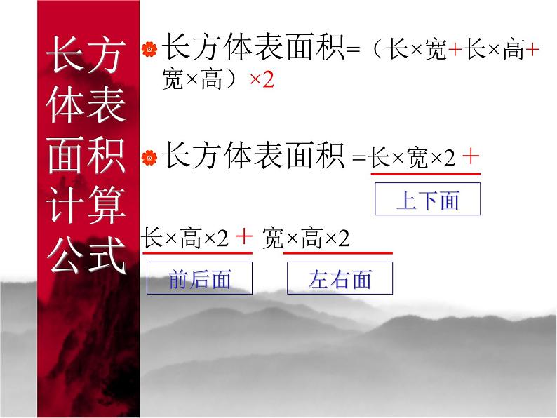 西师大版小学数学五下 3.2长方体、正方体的表面积 课件06