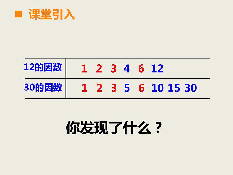 西师大版小学数学五下 1.4公因数、公倍数 课件03