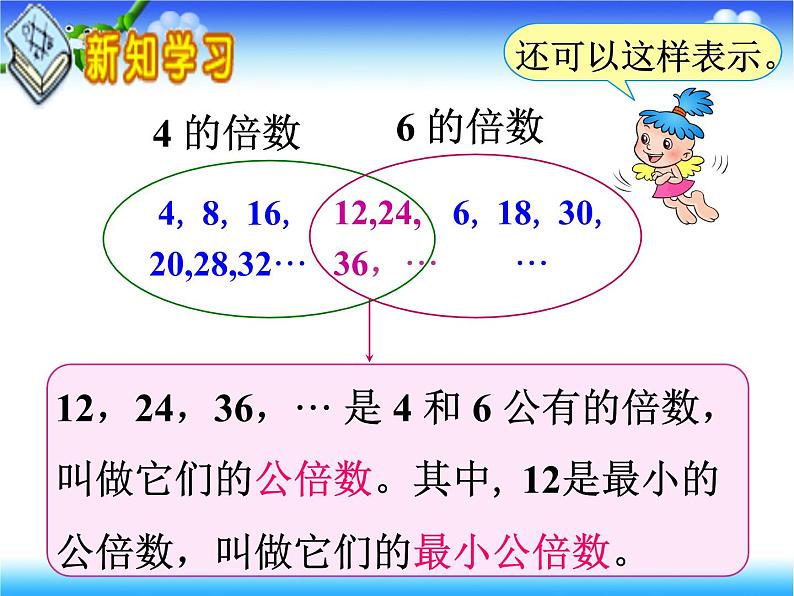 冀教版小学数学五下 2.2.2公倍数与最小公倍数 课件第7页