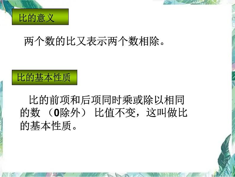 比的知识 数与代数 整理复习课件PPT第2页