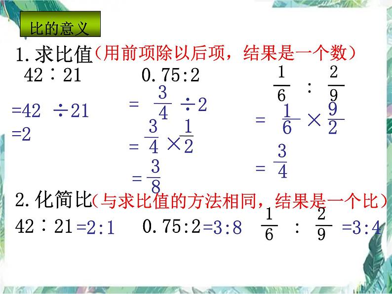 比的知识 数与代数 整理复习课件PPT第5页